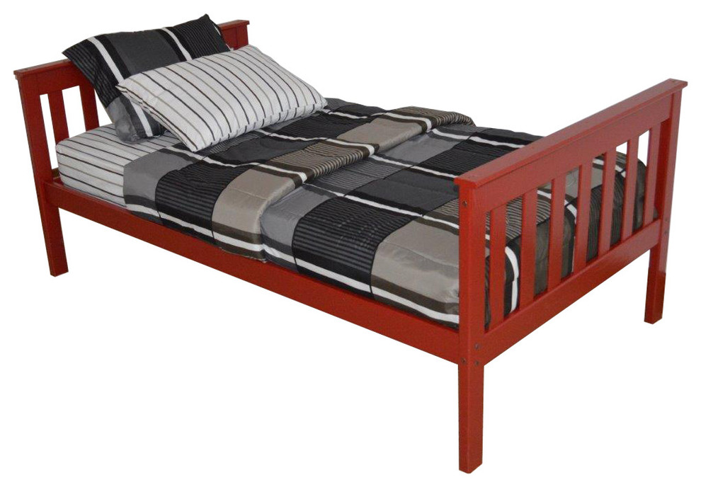 Twin Mission Style Pine Bed in Unfinished or Painted ...