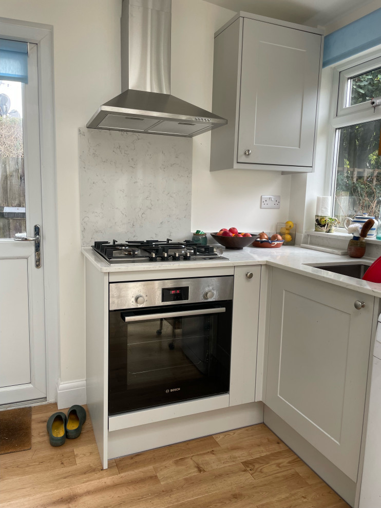 A light filled, contemporary kitchen and living space reconfiguration