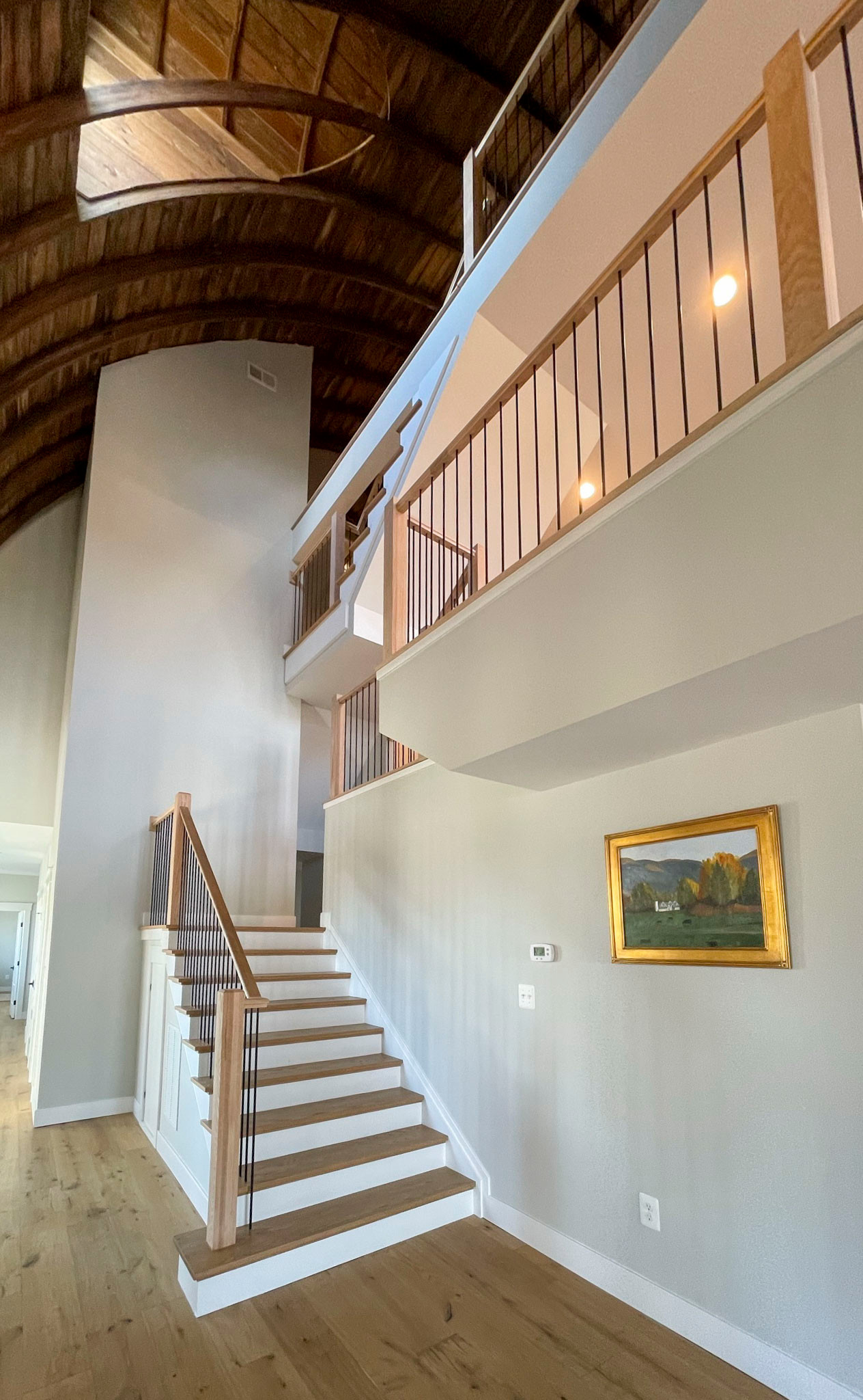 102_Straight-Freestanding Stairs/Landing in Barn Style Home, Leesburg VA 20175