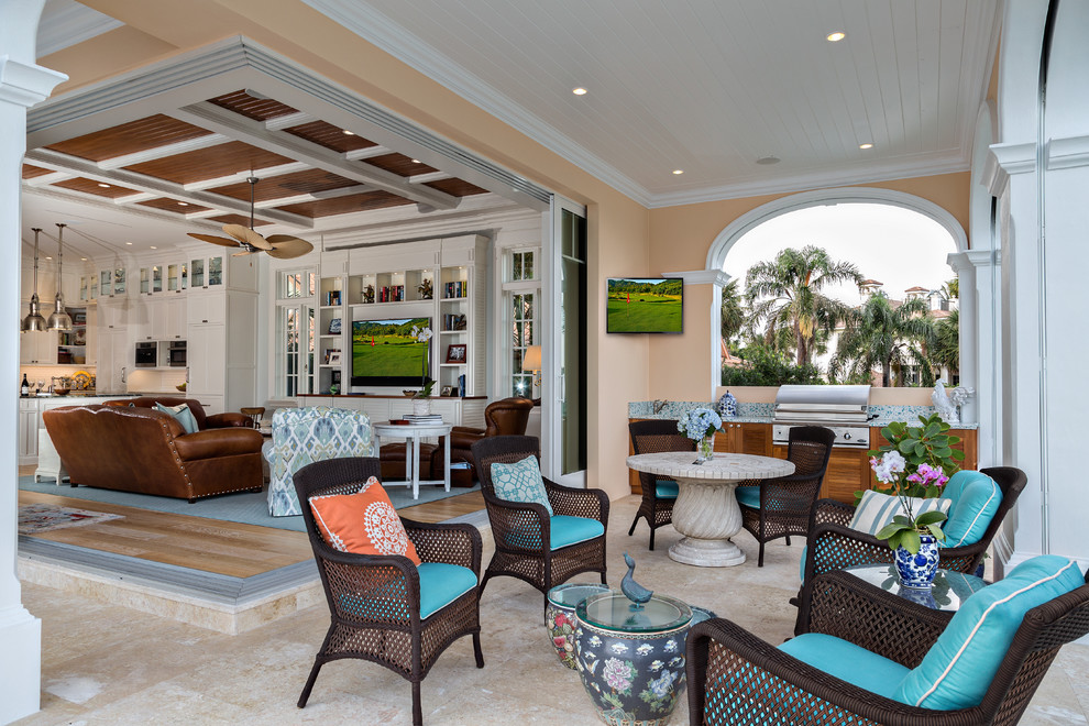 Waterfront Loggia Traditional Patio Miami by Beres Design Group