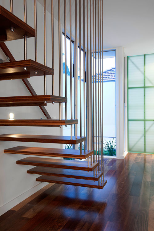 Contemporary staircase in Melbourne.