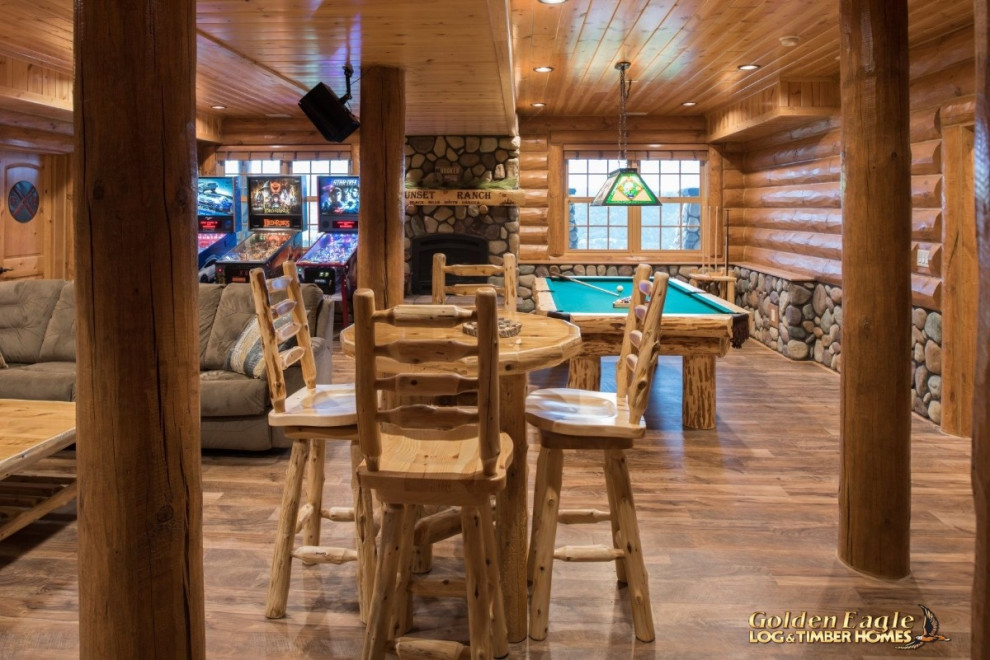 Basement - rustic basement idea