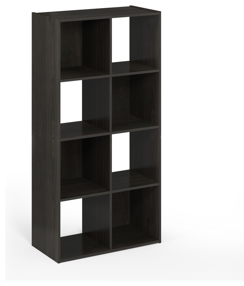 Furinno Pelli Cubic Storage Cabinet 4x2 Espresso Transitional Storage Cabinets By Virventures