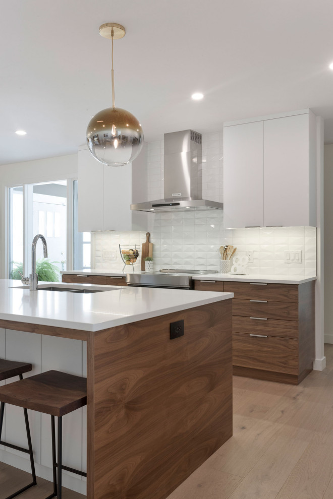 Contemporary Walnut Kitchen - Contemporary - Kitchen - Other - by White ...