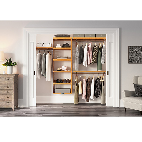 John Louis Home 16" Deep Deluxe Closet Organizer Transitional