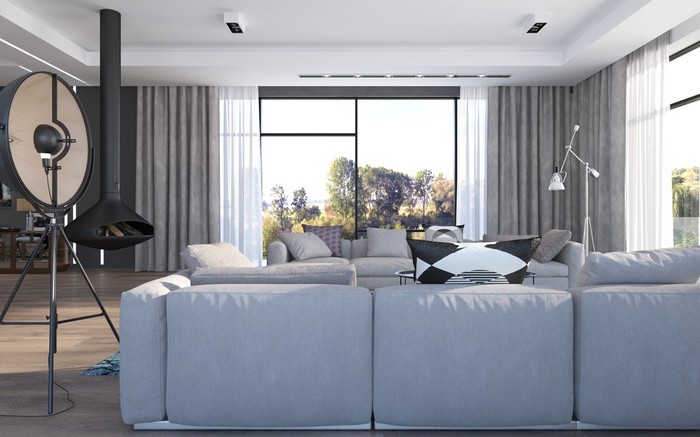 Гостиная с камином