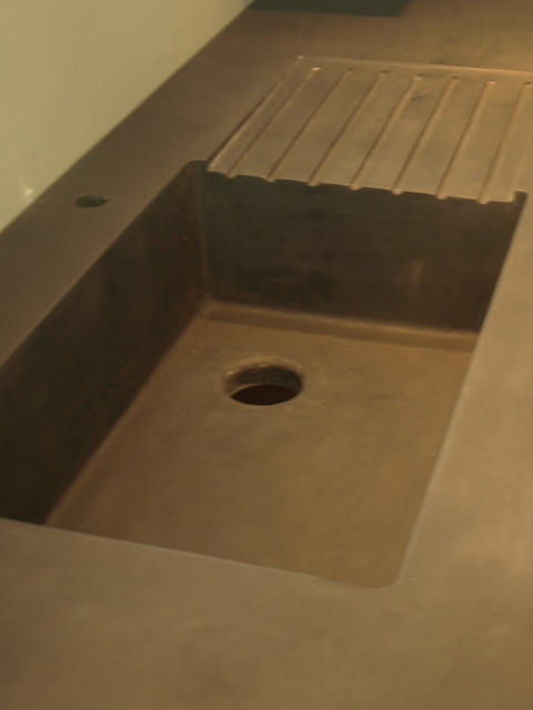 A Integral Concrete Sink With Built In Drain Board Eclectic A Integral Concrete Sink With Built In Drain Board