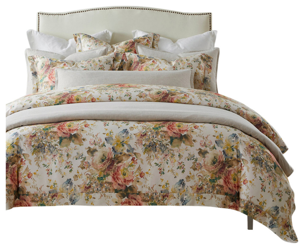 Jardin Lyocell Comforter Set, 3 Piece, King Contemporary Comforters