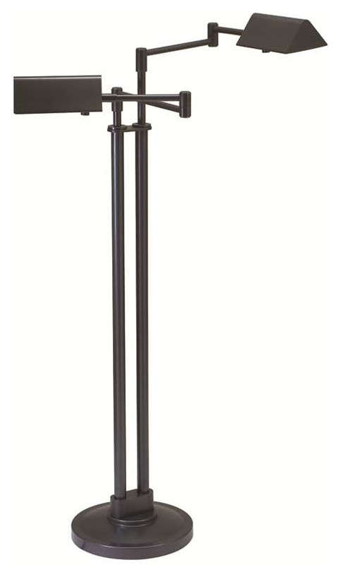 House of Troy Oil Rubbed Bronze Double Floor Lamp - PIN400-2-OB