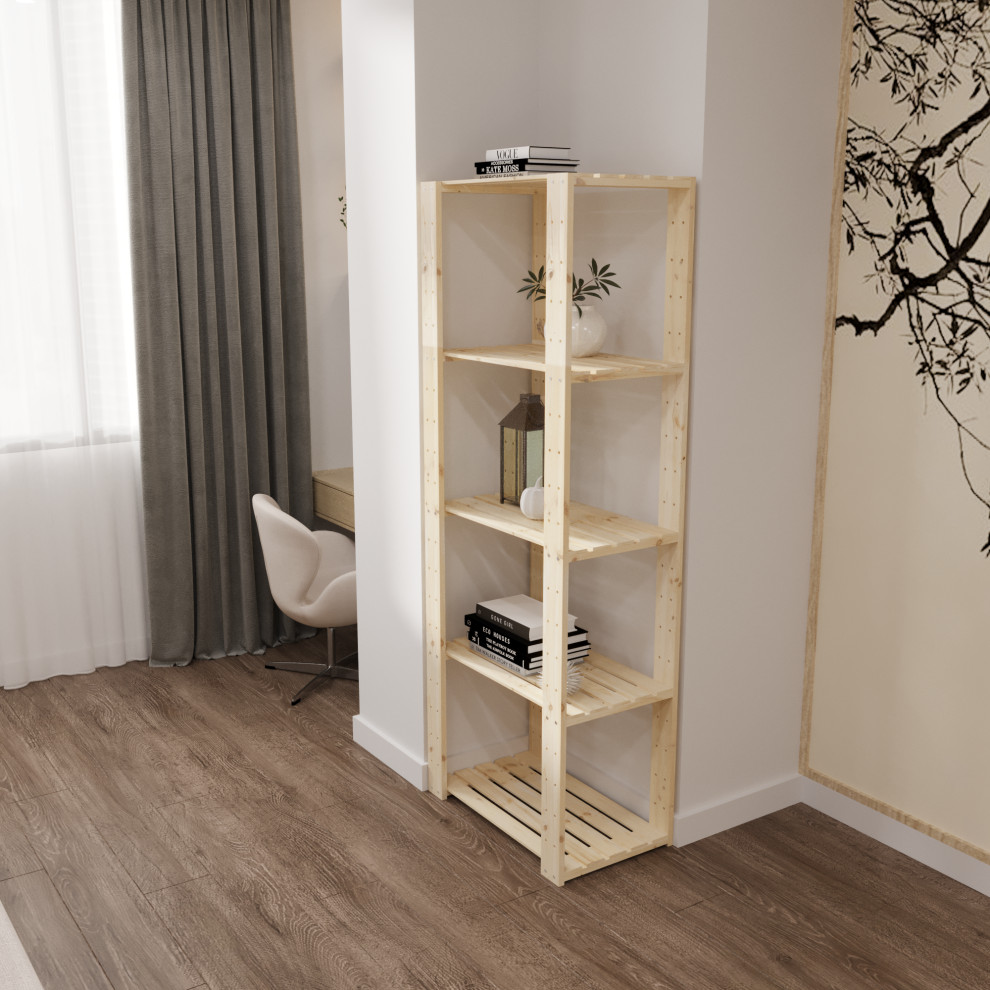 Стеллаж деревянный БОР 1 / Стеллажная система