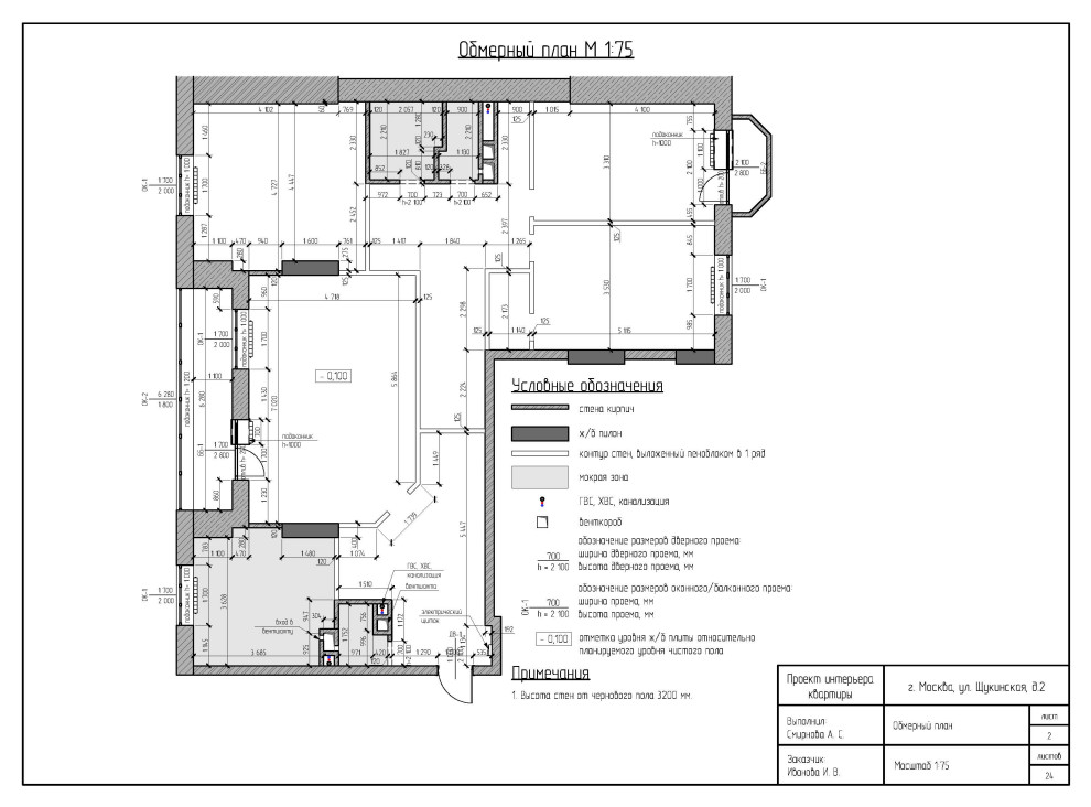 Обмерный план