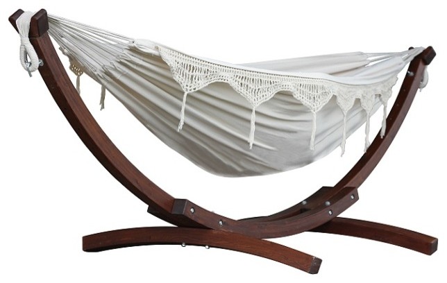 Double Cotton Hammock With Solid Pine Arc Stand Beach Style Hammocks And Swing Chairs By Vivere Ltd Houzz - Pure Garden Double Brazilian Hammock With Stand Double Cotton Hammock With Solid Pine Arc Stand Beach Style Hammocks And Swing Chairs By Vivere Ltd Houzz - Pure Garden Double Brazilian Hammock With Stand