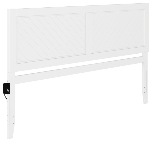 Afi Canyon Solid Wood Rustic Farmhouse Headboard King, White