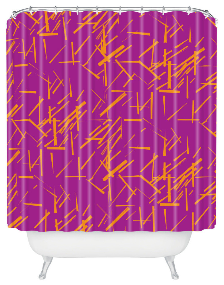 Deny Designs Karen Harris Konstructivist Magenta Shower Curtain
