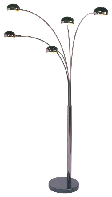 Mushroom 5 Light Arc Black Nickel Floor Lamp Large Lighting For Living Room Contemporary Lamps By Nova Of California Houzz Mushroom 5 Light Arc Black Nickel, Chelsea Sectional Floor Lamp Review