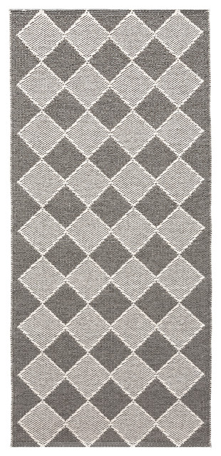 Dialog Woven Vinyl Floor Cloth, Grey, 70x200 cm