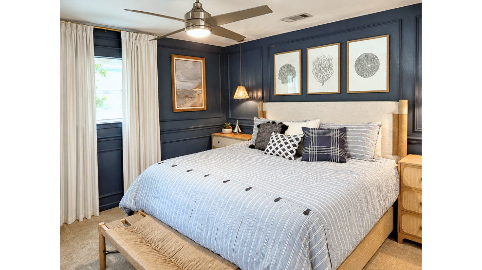 Nautical Lakehouse Master Bedroom
