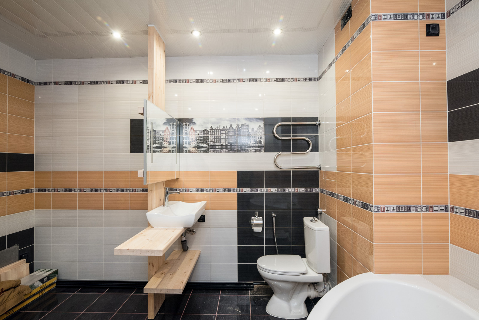 Ремонт ванной комнпаты в квартире-студии 4