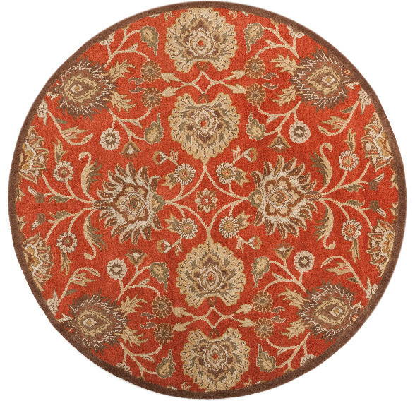 Surya Caesar Classic Traditional Burnt Orange Area Rug Traditional