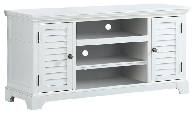 Destin White 60 Inch Tv Stand Transitional Entertainment Destin White 60 Inch Tv Stand