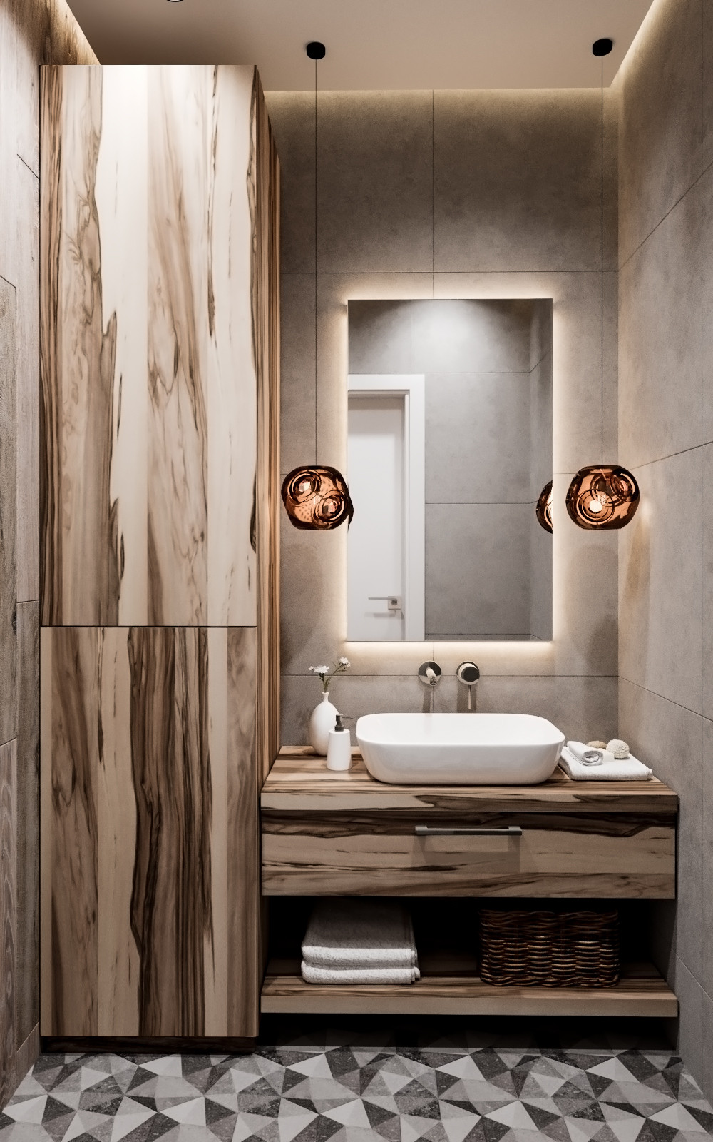 Дизайн проект квартиры в Москве в современном стиле (Варшавское шоссе, 2019)