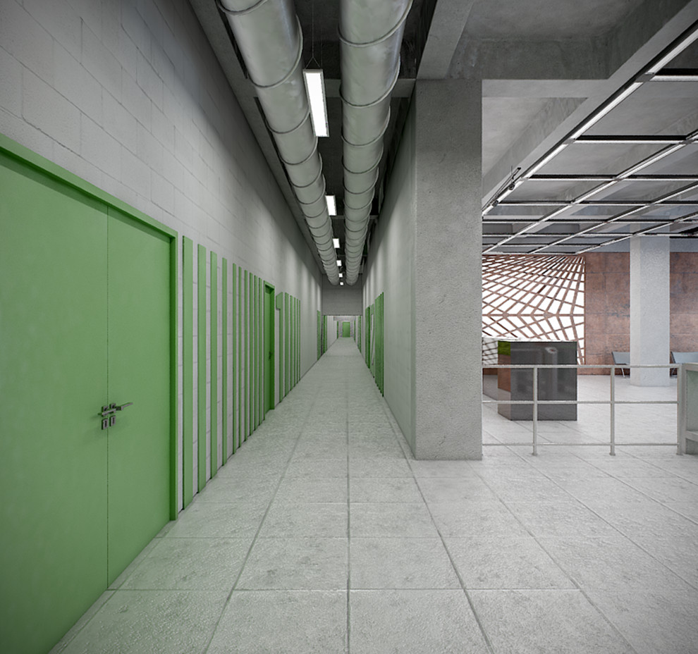 Бизнес-центр на "Трехгорке". Вестибюль. Альтернативный вариант.