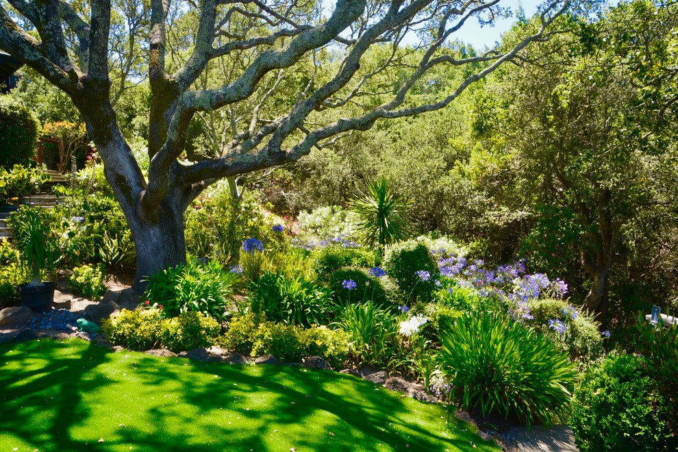 Design ideas for an expansive traditional backyard formal garden in San Francisco.