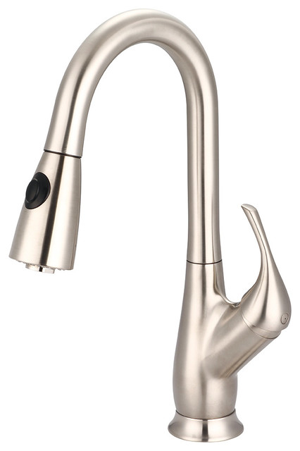 Single Handle Pull-Down Kitchen Faucet - Contemporary - Kitchen Faucets ...