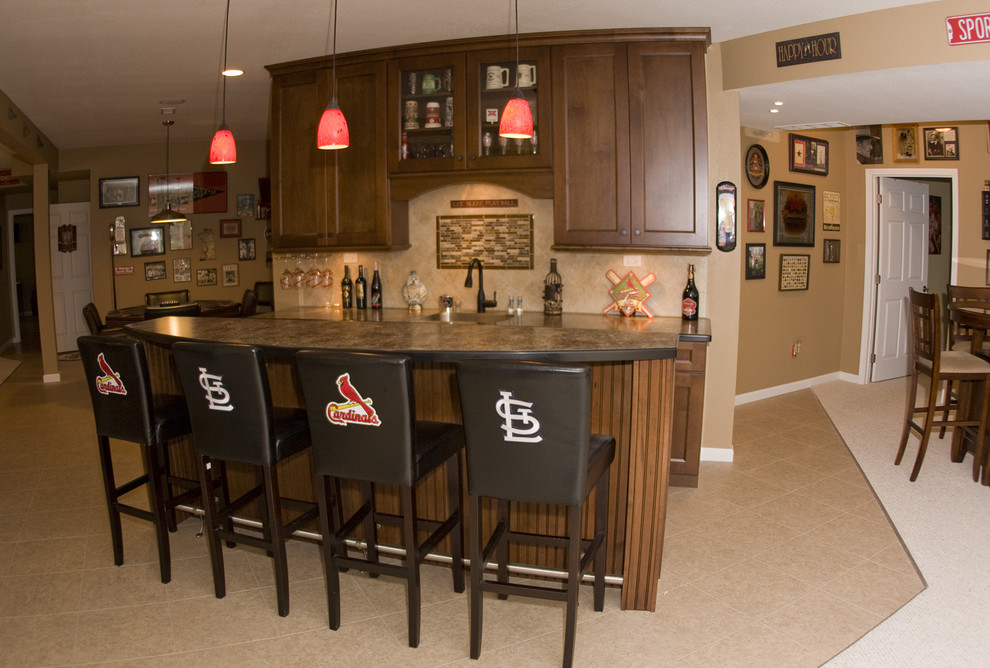 Cardinals Basement Traditional Basement St Louis by J.T. McDermott Remodeling