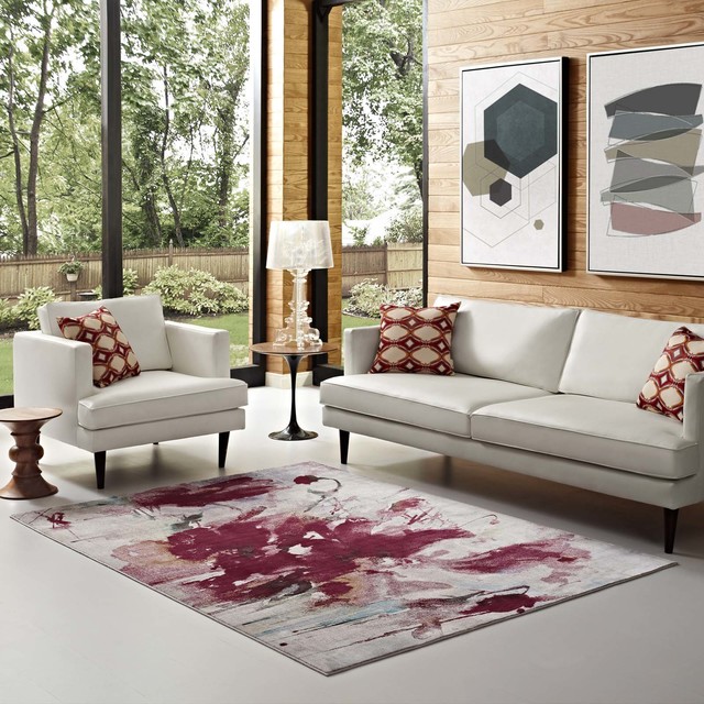 Modern Urban Living Area Rug Runner, Multi-Color - Contemporary - Hall ...