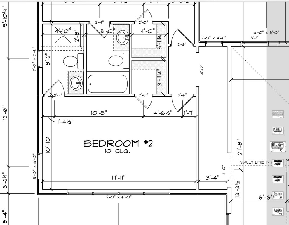 Long, narrow Bedroom layout