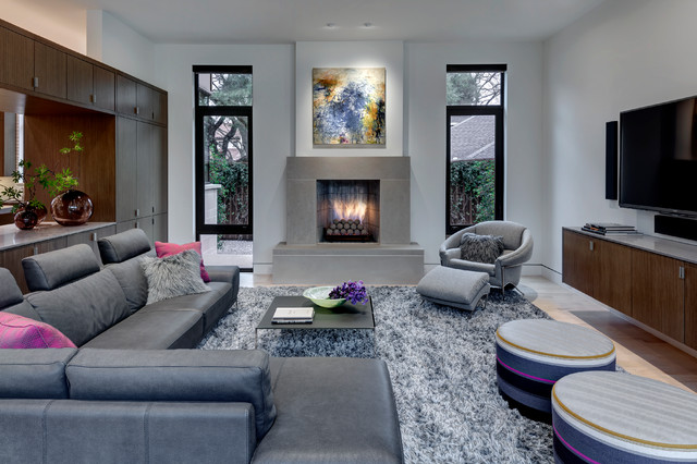 Preston Hollow Modern minimalistisch-wohnbereich