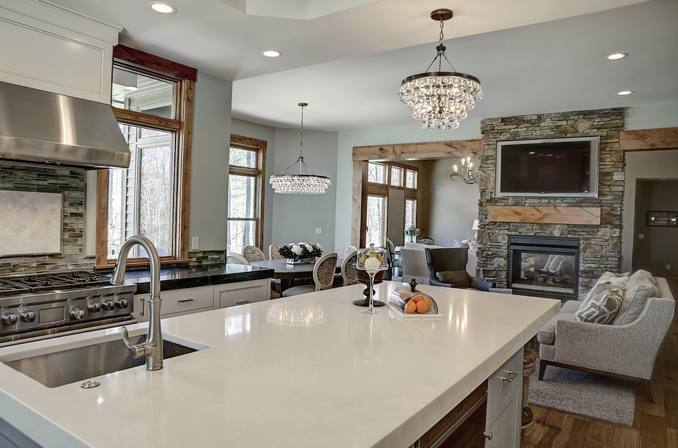 Example of a transitional kitchen design in Grand Rapids