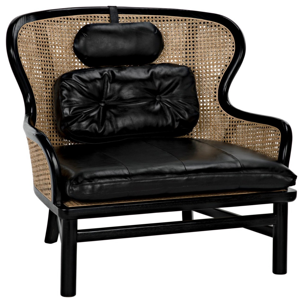 NOIR Furniture, Marabu Chair, Charcoal Black, AE-203CHB - Tropical - Armchairs And Accent Chairs ...