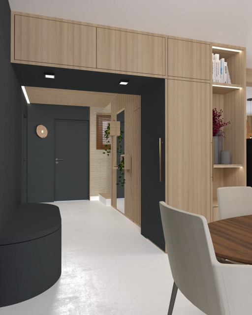 Aménagement complet d'un pavillon à Corbeil Modern Entrance Other by Nadège MAURIOL