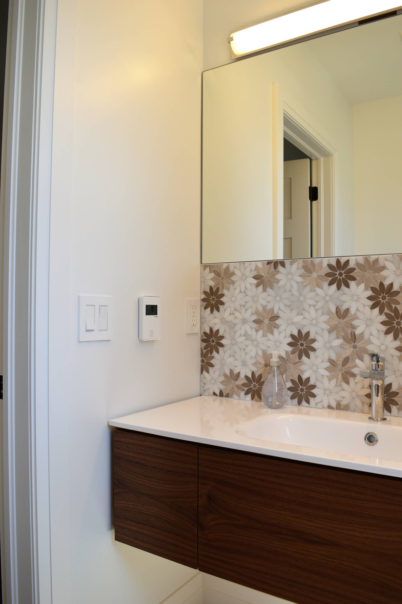 Custom Made Floating Walnut Vanity