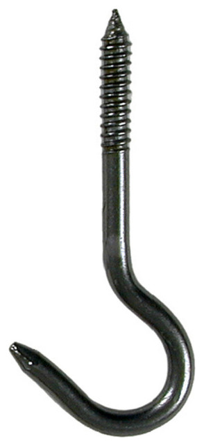 Handcrafted 5" Ceiling Screw Hook Brass - 1.5" Threaded, Steel