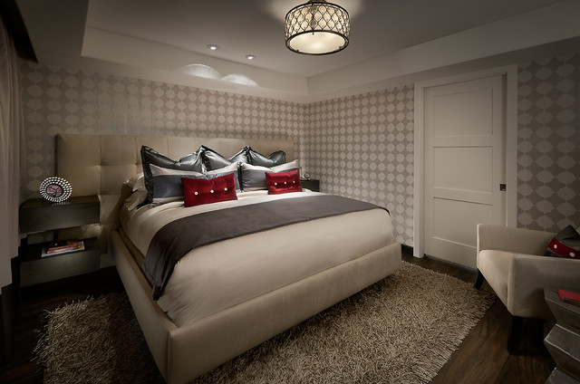 Bedroom With Luxury Vinyl Plank Flooring Contemporary Bedroom