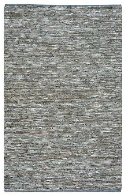 Zions View Flat Woven Rug, Light Gray, 7'x9'