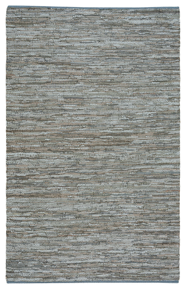 Zions View Flat Woven Rug, Light Gray, 7'x9'