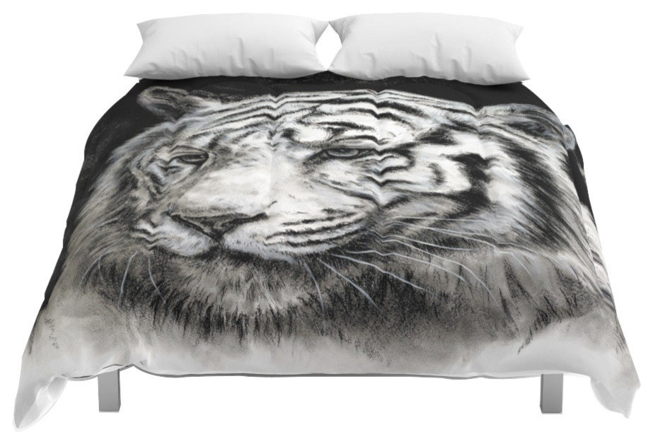 Society6 The Observant Tiger Comforter Contemporary Comforters