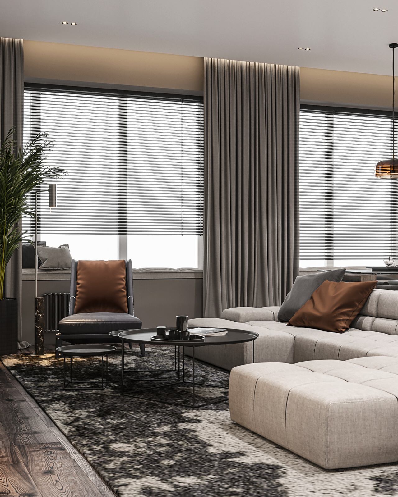 ЖК " Символ" -гостиная для молодого мужчины