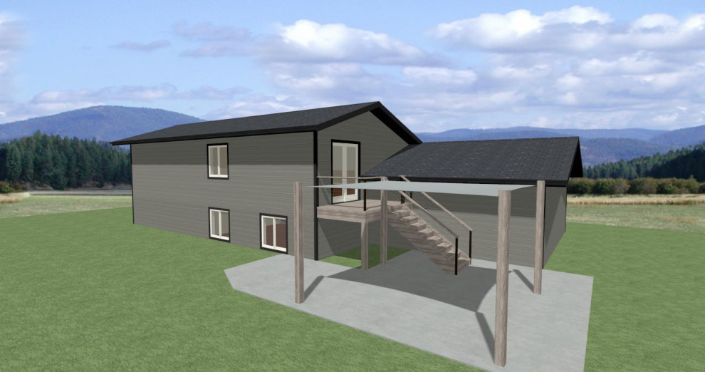 James Hardie New Deck Cable Railing + Shade Sail Posts Transitional