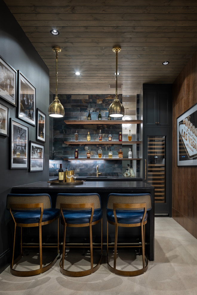 Hillside Court - Transitional - Home Bar - Austin - by Marion Interior ...