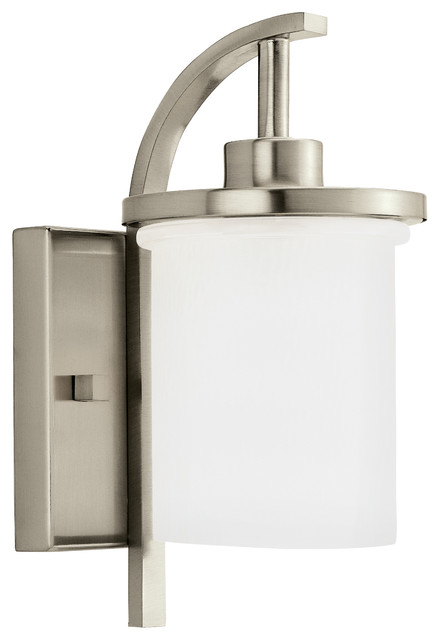 Shop Houzz Sea Gull Lighting One Light Outdoor Wall Lantern, Brushed Nickel - Outdoor Wall ...