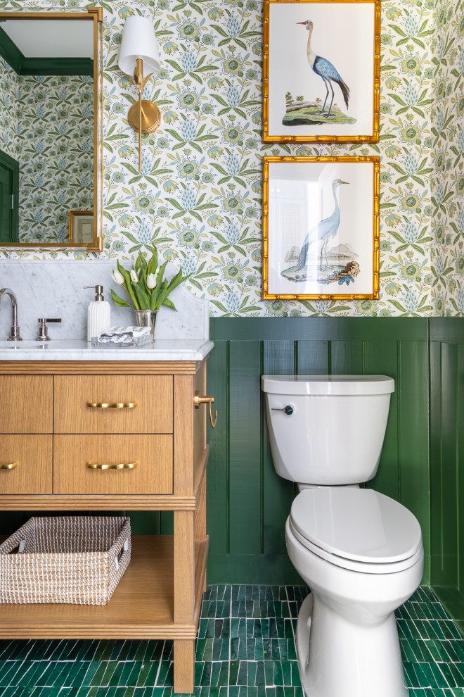 Prairie Creek - Beach Style - Powder Room - Dallas - by Tara Lenney ...