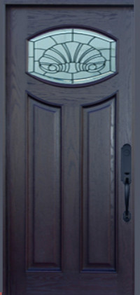 Forever Doors, Exterior Front Entry Composite Door AR03B, 36"x80", Left Hand