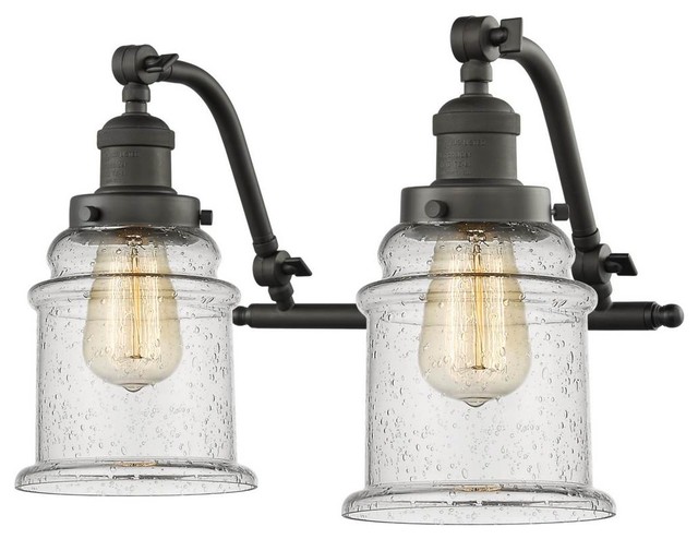 Oiled Rubbed Bronze 2 Light 18 Bath Vintage Bulbs