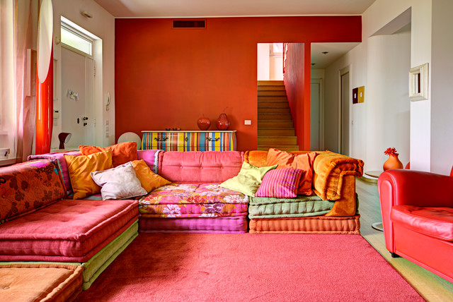 La casa rossa eklektisch-wohnzimmer
