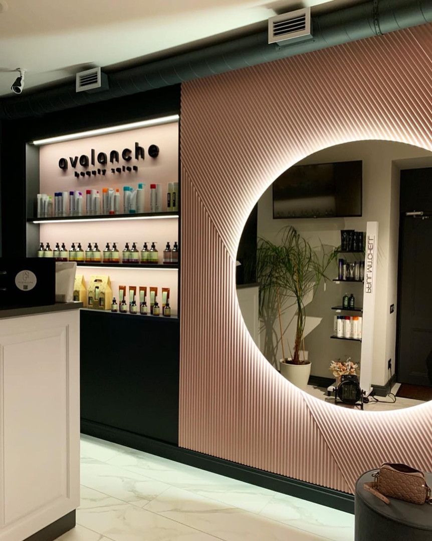 Изготовление мебели в салон красоты по проекту дизайнера интерьера